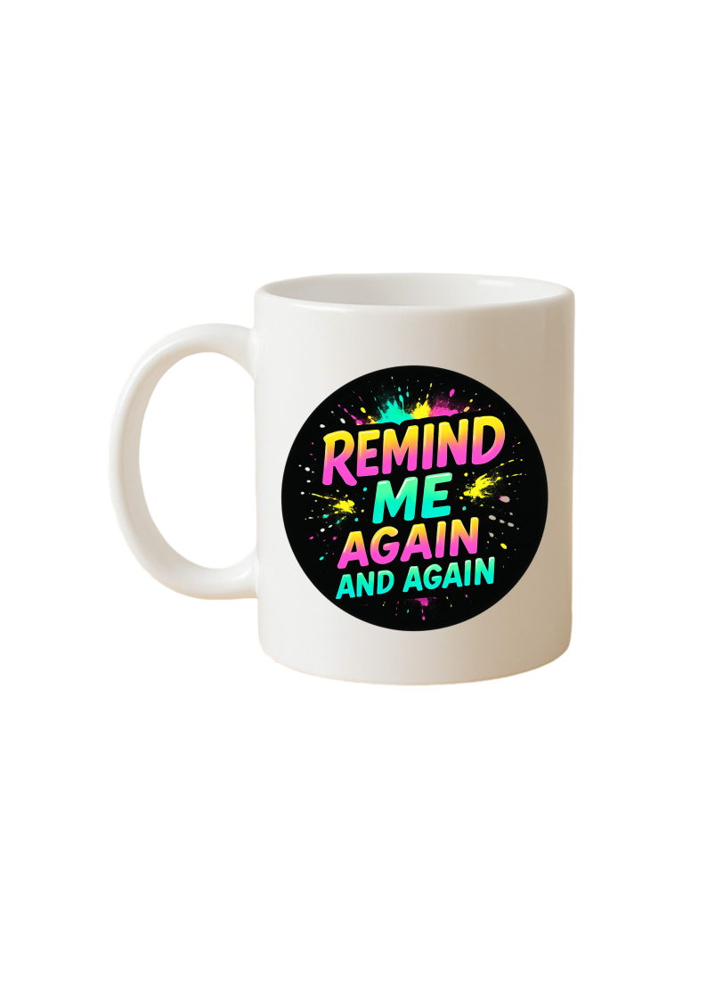 Remind me again mug